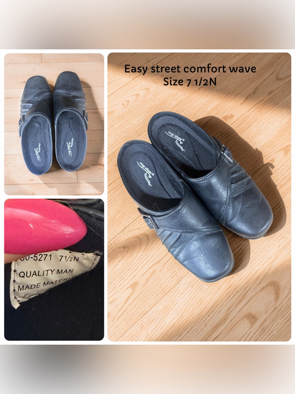 Easy Street Black Slip-On Comfort Clog - women